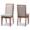 Baxton Studio Octavia ModernGrey Fabric Upholstered and Walnut Brown Finished Wood Dining Chair Set(2PC) PR 195-2PC-12143-ZORO - alternate 3